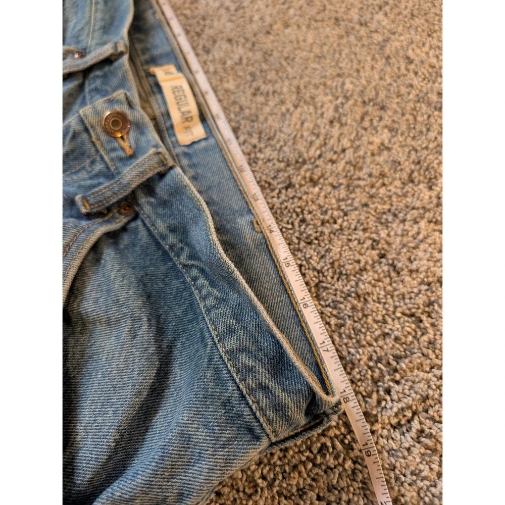 Lee Vintage Regular Fit Denim Cutoff Shorts Light Wash High Rise Blue 36 Waist - Picture 4 of 6